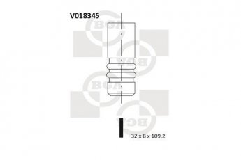 Купить V018345 BGA Выпускной клапан Эскорт (4, 7) (1.8 D, 1.8 TD)