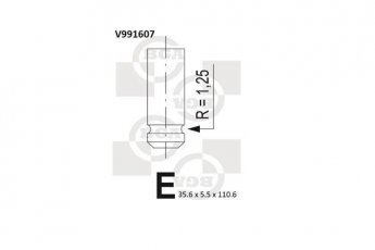 Купити V991607 BGA Впускний клапан Spark (0.8, 1.0 SX)