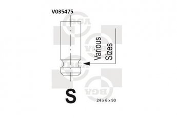 Купить V035475 BGA Выпускной клапан Freelander 1.8 i 16V