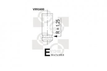 Купити V991600 BGA Випускний клапан Ланос (1.4, 1.4 Lanos, 1.5)