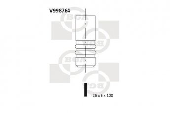 Купить V998764 BGA Впускной клапан БМВ Е60 (Е60, Е61) (2.0, 2.5, 3.0)