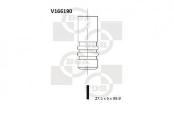 Купити V166190 BGA Впускний клапан BMW X3 E83 (3.0 sd, xDrive 35 d)