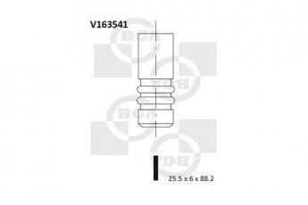 Купити V163541 BGA Випускний клапан Суперб 2.0 TDI 16V