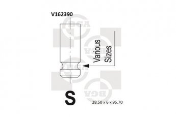 Купить V162390 BGA Впускной клапан Cerato 2.0 CRDi
