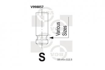 Купить V998857 BGA Впускной клапан Лансер 9 2.0