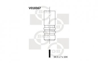Купити V018367 BGA Впускний клапан Фієста (3, 4, 5) (1.1, 1.3)