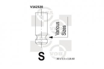 Купити V162320 BGA Впускний клапан Аккорд