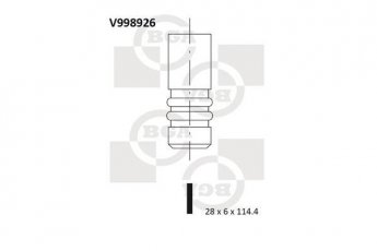 Купити V998926 BGA Впускний клапан Alfa Romeo 147 (1.9 JTD 16V, 1.9 JTDM, 1.9 JTDM 16V)
