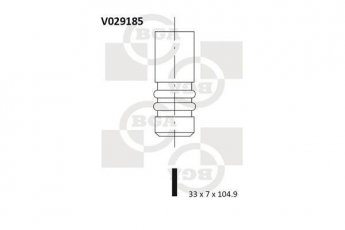 Купить V029185 BGA Впускной клапан Kadett (2.0 GSI 16V, 2.0 GSI 16V KAT)