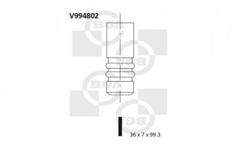 Купить V994802 BGA Впускной клапан Ibiza (1.0, 1.3 i, 1.4 i)