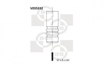 Купити V035332 BGA Випускний клапан Фієста 2 (1.4, 1.6 XR2)