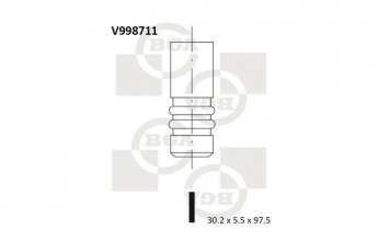 Купить V998711 BGA Выпускной клапан Fiesta (5, 6) 1.4 TDCi
