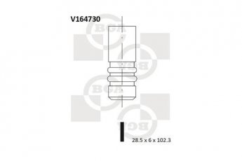 Купить V164730 BGA Впускной клапан Vito 639 (120 CDI, 122 CDI)