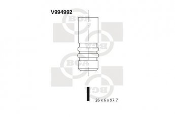 Впускний клапан V994992 BGA фото 1