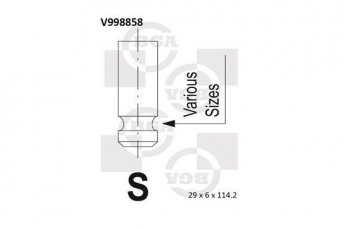 Купить V998858 BGA Выпускной клапан Аутленер 1 (2.0, 2.0 4WD)