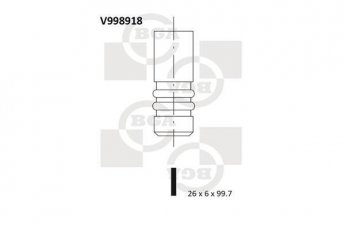 Купити V998918 BGA Впускний клапан Fiesta (5, 6) (1.25, 1.25 16V)