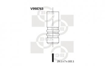 Випускний клапан V998763 BGA фото 1