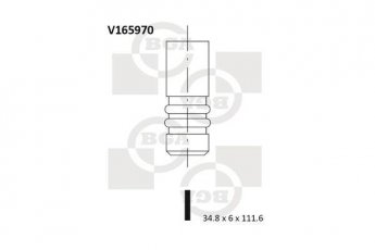 Впускной клапан V165970 BGA фото 1