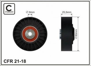 Купить 21-18 CAFFARO Ролик приводного ремня Спринтер (2.3, 2.9), D-наружный: 80 мм, ширина 26 мм