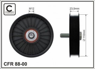 Купить 88-00 CAFFARO Ролик приводного ремня, D-наружный: 108,5 мм, ширина 22,5 мм