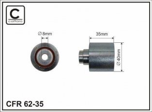 Купить 62-35 CAFFARO Ролик приводного ремня Леон (1.6, 1.9, 2.0), D-наружный: 40 мм, ширина 36 мм