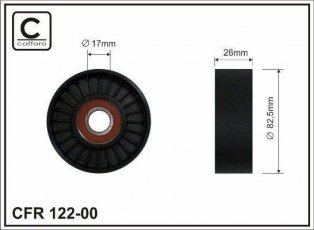 Купить 122-00 CAFFARO Ролик приводного ремня Туксон 2.7, D-наружный: 82,5 мм, ширина 26 мм