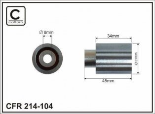 Купить 214-104 CAFFARO Ролик приводного ремня Impreza (1.5, 2.0, 2.5), D-наружный: 31 мм, ширина 34 мм