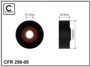 Купить 298-00 CAFFARO Ролик приводного ремня Boxer 2.2, D-наружный: 65 мм, ширина 25,5 мм