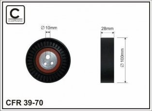 Купить 39-70 CAFFARO Ролик приводного ремня Alfa Romeo, D-наружный: 100 мм, ширина 28,5 мм