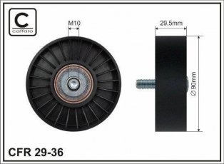 Купити 29-36 CAFFARO Ролик приводного ременя Mondeo (1.6, 1.8, 2.0), D-зовнішній: 90 мм, ширина 30 мм