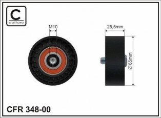 Купити 348-00 CAFFARO Ролик приводного ременя, D-зовнішній: 65 мм, ширина 25,5 мм