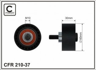 Купить 210-37 CAFFARO Ролик приводного ремня Эксперт (2.0, 2.0 16V), D-наружный: 60 мм, ширина 30 мм