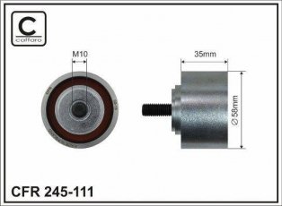 Купить 245-111 CAFFARO Ролик приводного ремня Вранглер 2.4, D-наружный: 58 мм, ширина 35 мм