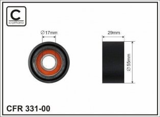 Купити 331-00 CAFFARO Ролик приводного ременя BMW X1 2.0, D-зовнішній: 54 мм, ширина 30 мм