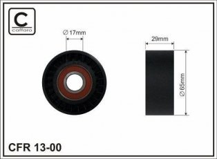 Купить 13-00 CAFFARO Ролик приводного ремня Alfa Romeo 156 (1.6, 1.7, 1.9, 2.0), D-наружный: 65 мм, ширина 29 мм