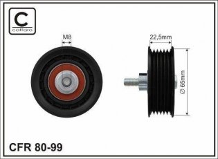 Купить 80-99 CAFFARO Ролик приводного ремня Jumper (2.2 HDi 100, 2.2 HDi 120, 2.2 HDi 130), D-наружный: 64 мм, ширина 22,5 мм