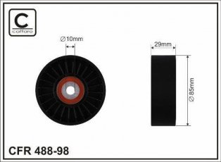Купити 488-98 CAFFARO Ролик приводного ременя, D-зовнішній: 85 мм, ширина 29 мм