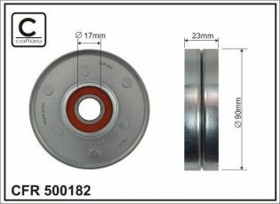Ролик приводного ремня 500182 CAFFARO – D-наружный: 90 мм, ширина 23 мм фото 1