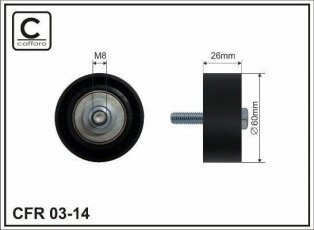 Купить 03-14 CAFFARO Ролик приводного ремня Expert (1.9 D, 1.9 D 70), D-наружный: 60 мм, ширина 26 мм
