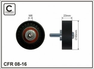 Купить 08-16 CAFFARO Ролик приводного ремня Альбеа 1.2, D-наружный: 65 мм, ширина 23 мм