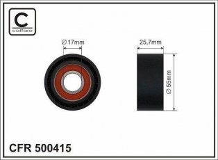 Купити 500415 CAFFARO Ролик приводного ременя BMW X1 2.0