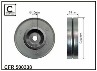Купить 500338 CAFFARO Ролик приводного ремня Гранд Витара 2.0, D-наружный: 90 мм, ширина 25 мм