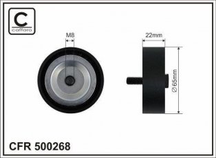 Купить 500268 CAFFARO Ролик приводного ремня Sprinter 3.5, D-наружный: 65 мм, ширина 22 мм