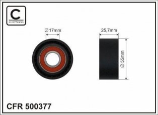 Купити 500377 CAFFARO Ролик приводного ременя Ауді А7 (3.0 TDI, 3.0 TDI quattro)