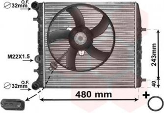 Купить 76002013 Van Wezel Радиатор охлаждения двигателя Фабия (1.0, 1.2, 1.4, 1.6)