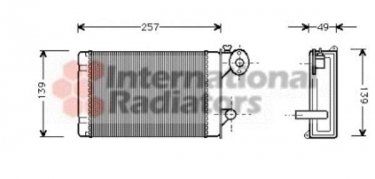 Купить 58006062 Van Wezel Радиатор печки Transporter (1.6, 1.7, 1.9, 2.0, 2.1)