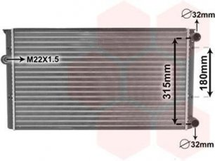 Купити 58002105 Van Wezel Радіатор охолодження двигуна Гольф 3 (1.6, 1.8, 1.9, 2.0)
