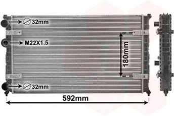 Купить 49002023 Van Wezel Радиатор охлаждения двигателя Cordoba (1.4 i, 1.4 i 16V, 1.6 i)