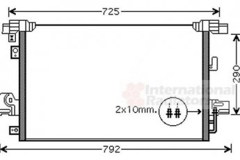 Купити 32005210 Van Wezel Радіатор кондиціонера Міцубісі АСХ (1.6, 1.8, 2.0)