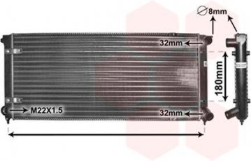 Купить 58002041 Van Wezel Радиатор охлаждения двигателя Джетта 2 (1.6, 1.8)